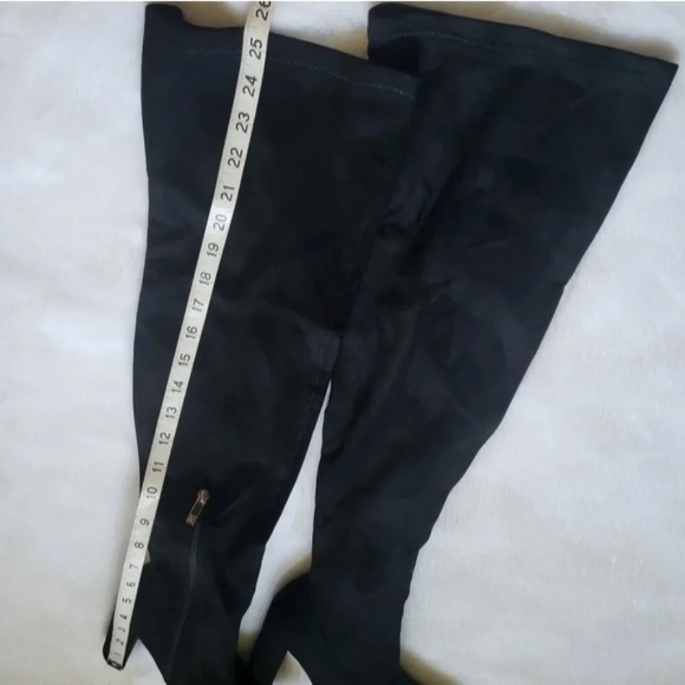 NWT New York & Company Faux Suede Tall Heeled Monia Boot - Picture 10 of 13